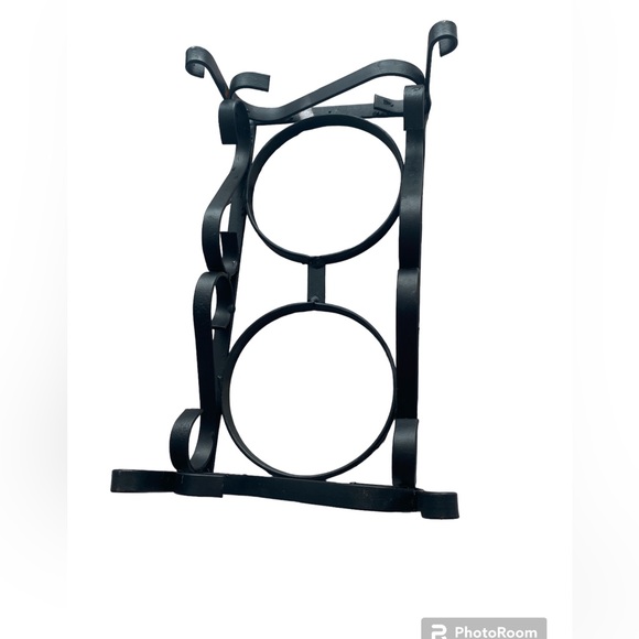 New Dog Cat Pet Food Water Bowl Stand Raised Black Metal Holder Dish Scroll - Picture 2 of 6